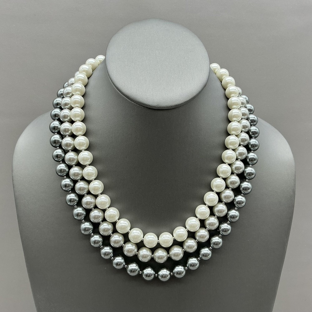 Charter Club Necklace Multicolor Imitation Pearl Layered Womens Jewelry 17"